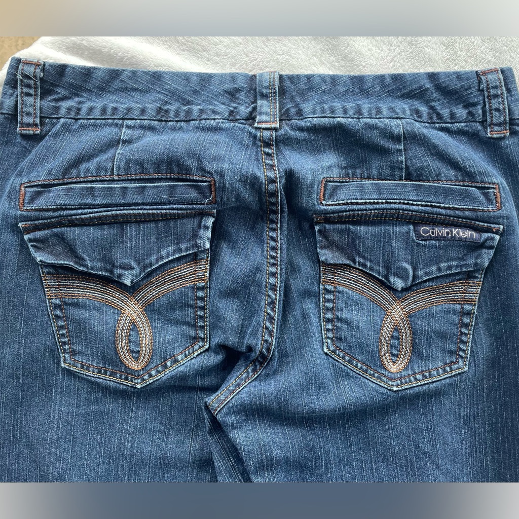 Calvin Klein Indigo Wide Leg Denim Pants